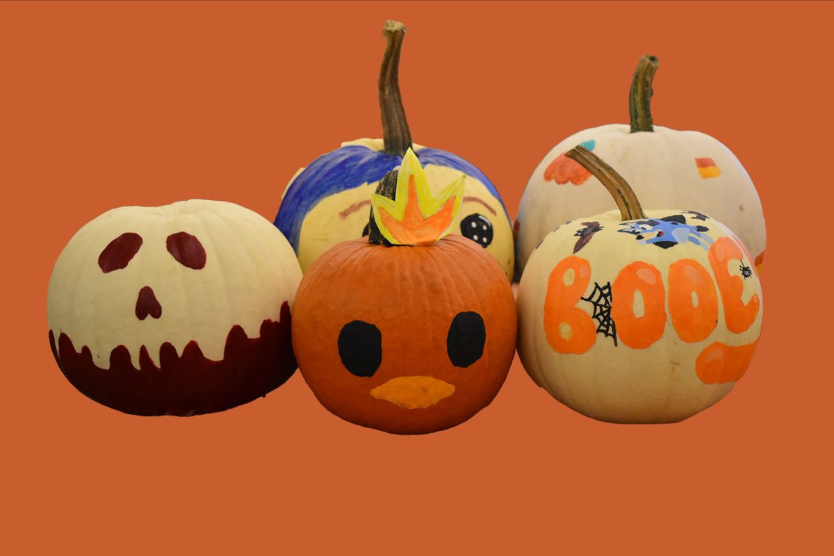 Pumpkins painted by CPHS students.