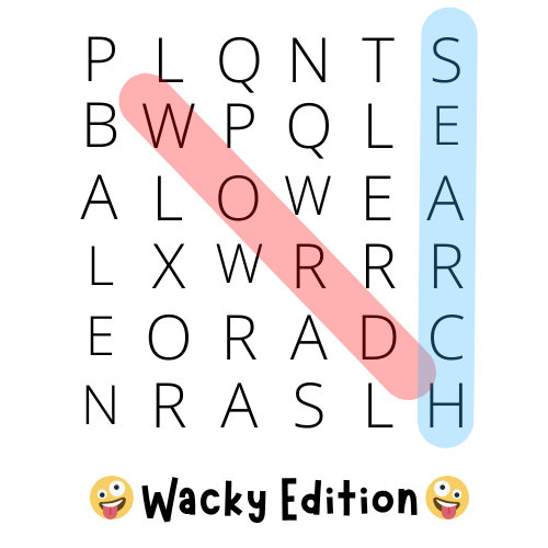 Word Search: Wacky Wednesday Edition