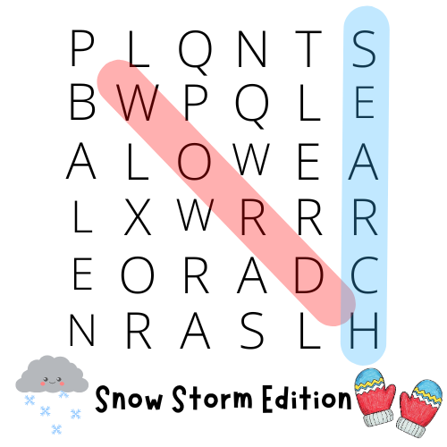 Word Search: Snow Storm Edition