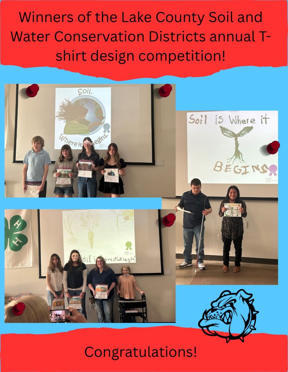 Lake County Soil and Water Conservation District hosted its annual T-shirt design contest. CPHS had several winners.  Roberta Mays, Leah Zellers, Addison Kerkes, 5th Ashley Porch, Alyssa Katona, Naum Kochovski, Rehmath Zaki, Devin Harrretos, Margaret Michailides, Victoria Townsend, Addison Tabor, Gavyn Ricker,  Isabella Lobianco, Sophia Rios, Zoe Borom.